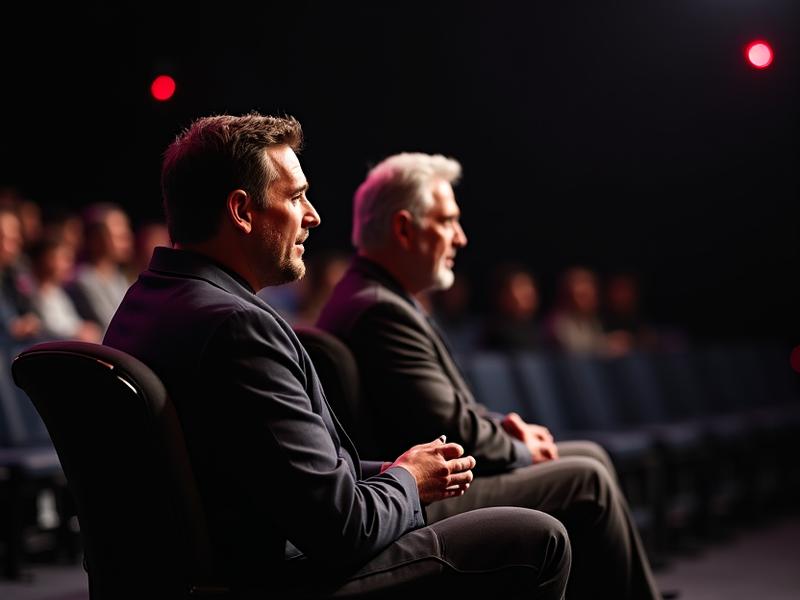 Candid moment from filmmaker Q&A session
