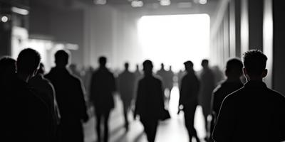 Black and white photogallery teaser of the festival crowd